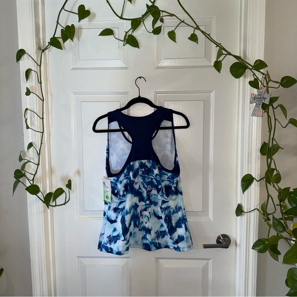 Prince Blue Abstract Racerback Tank Top - Picture 3 of 4